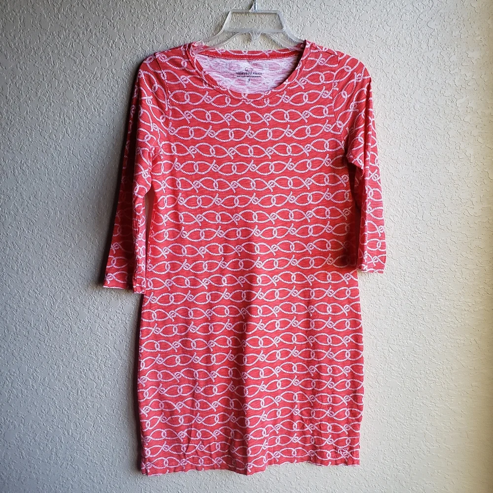 Vineyard Vines Rope Print Knit Dress Size Small - Picture 3 of 9